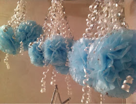 Craft snowflake, star pompanders easy winter, party, wedding decorations 