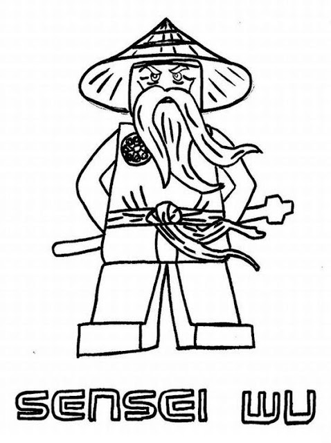 Lego Ninjago Sensei wu Coloring Page