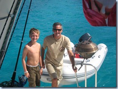 Unlocking the dinghy while underway