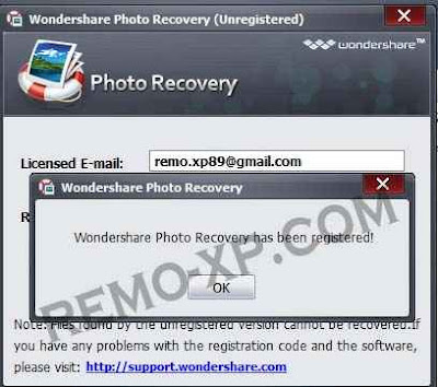 aktivasi Wondershare Photo Recovery