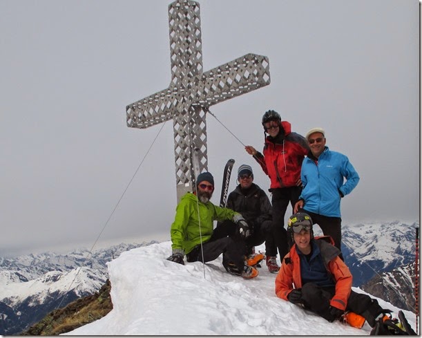 sulla Plattspitze (Roberto, Helmuth, Bruno, Mario, Herbert sulla Plattspize