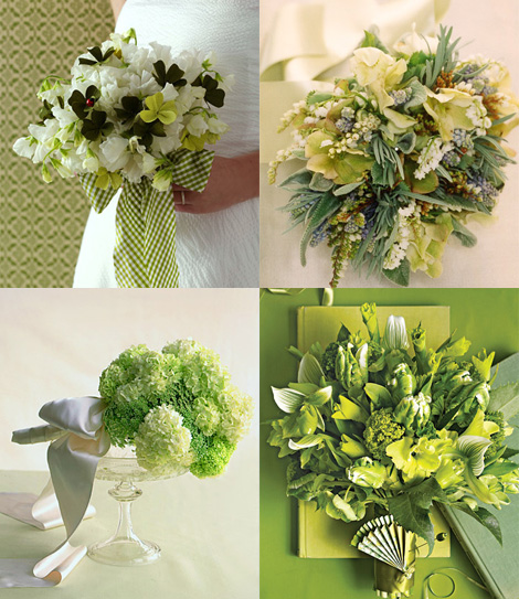 Green wedding flowers