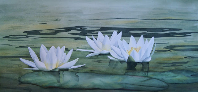 Danielle Beaulieu watercolour of water lilies