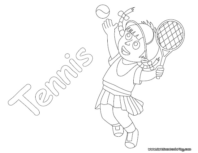 tennis coloring page