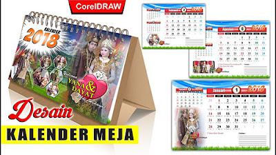 Template Kalender Duduk Wedding CDR