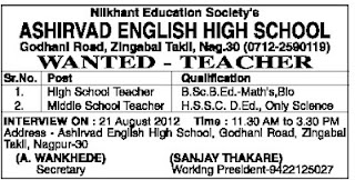 Ashirwad English School Nagpur 2012