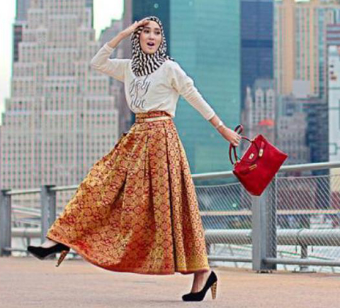 model baju songket modern