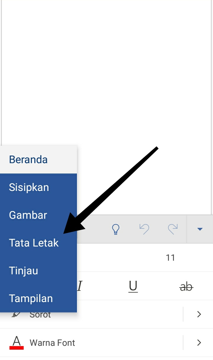 Cara Mengatur Margin di Microsoft Word Hp Android - Langkah 4