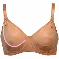 Drop-cup nursing bra for enhanced comfort.