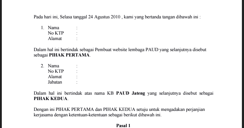 Contoh Mou Kerjasama Sekolah Dengan Sekolah - Mosaicone