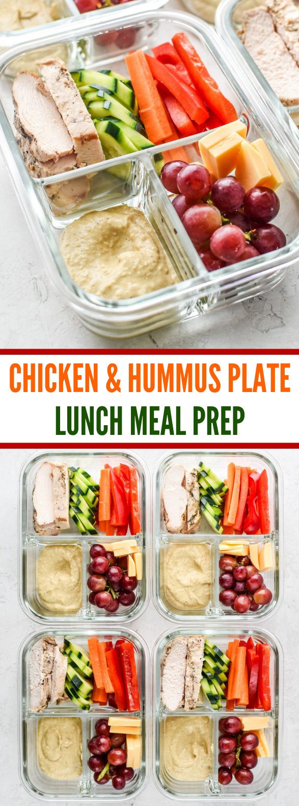 CHICKEN & HUMMUS PLATE LUNCH MEAL PREP #simplemeal #meals