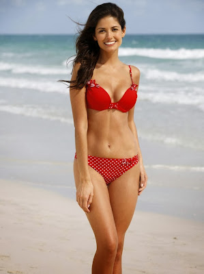 Colombian supermodel Carla Ossa looks her hot for Albamoda sexy bikini photo shoot