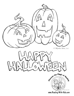  Let's welcome a happy and "scary" Halloween with some colorful pictures colored by yourself. 