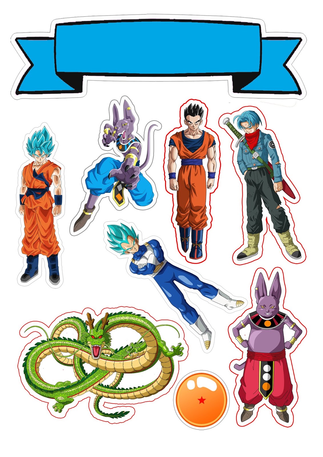 Dragon Ball Z: Free Printable Cake and Cupcake Toppers. - Oh My Fiesta! for Geeks