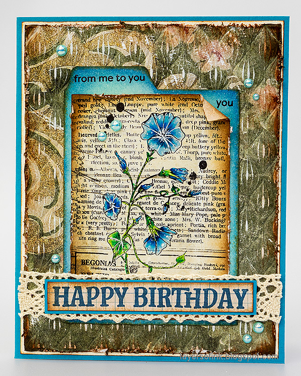 Layers of ink - Floral Birthday Card Tutorial by Anna-Karin Evaldsson.