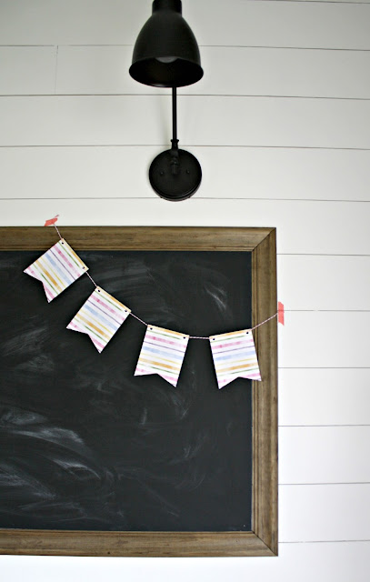 Chalkboard on white wall