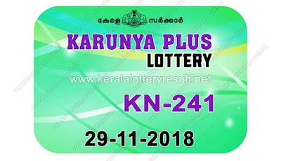 KeralaLotteryResult.net, kerala lottery kl result, yesterday lottery results, lotteries results, keralalotteries, kerala lottery, keralalotteryresult, kerala lottery result, kerala lottery result live, kerala lottery today, kerala lottery result today, kerala lottery results today, today kerala lottery result, karunya plus lottery results, kerala lottery result today karunya plus, karunya plus lottery result, kerala lottery result karunya plus today, kerala lottery karunya plus today result, karunya plus kerala lottery result, live karunya plus lottery KN-241, kerala lottery result 29.11.2018 karunya plus KN 241 29 november 2018 result, 29 11 2018, kerala lottery result 29-11-2018, karunya plus lottery KN 241 results 29-11-2018, 29/11/2018 kerala lottery today result karunya plus, 29/11/2018 karunya plus lottery KN-241, karunya plus 29.11.2018, 29.11.2018 lottery results, kerala lottery result October 29 2018, kerala lottery results 29th November 2018, 29.11.2018 week KN-241 lottery result, 29.11.2018 karunya plus KN-241 Lottery Result, 29-11-2018 kerala lottery results, 29-11-2018 kerala state lottery result, 29-11-2018 KN-241, Kerala karunya plus Lottery Result 29/11/2018