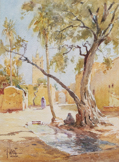 Paysage à Biskra, Algérie - René Leverd