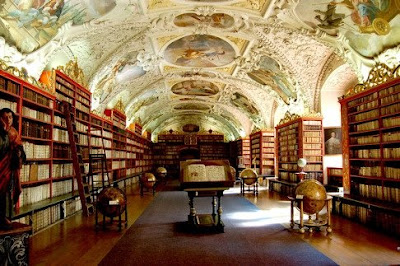 Strahov Theological Hall - Original Baroque Cabinets 