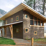 Desain Rumah Kayu Atap Miring