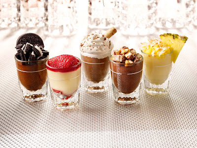 5 mini postres de diferentes sabores