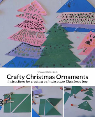 Paper Christmas tree ornaments