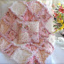 Sweet Roses & Soft Chenille Rag Quilt and Pillow Set