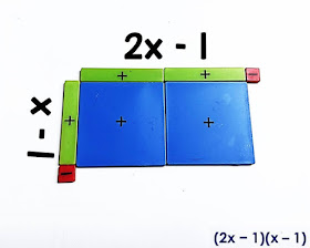 Algebra tiles are perfect for making abstract concepts more concrete for our hands-on and visual learners. In this post are 2 examples with pictures for using algebra tiles to multiply polynomials.