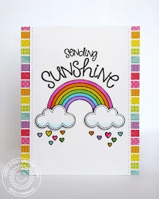 Sunny Studio Stamps Sending Sunshine Rainbow Card by Mendi (using Rain or Shine and Sunny Sentiments)