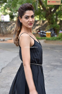 Sakshi Choudhary in Sleeveless Deep Neck Short Black Dress Stunning Beauty .XYZ Exclusive 09.JPG