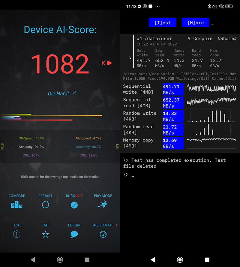 AI Benchmark and CPDT