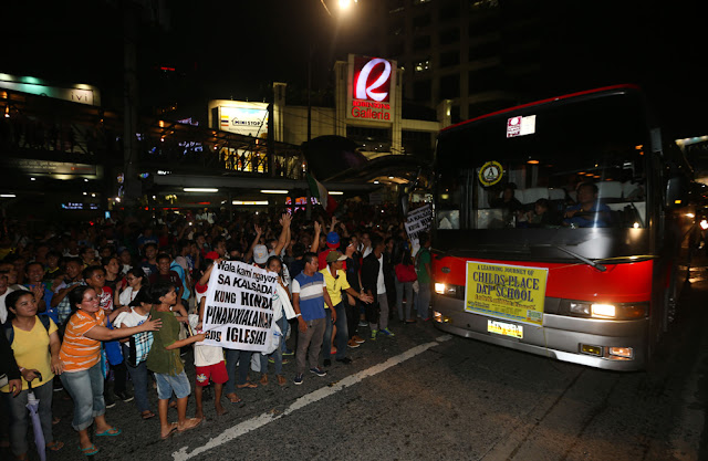 INC protesters along EDSA Ortigas