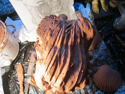Neptune clay sculpture
