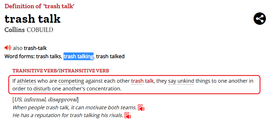 Penjelasan Trash Talking