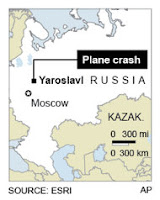 43 dead, Russian jet carrying hockey team crashes