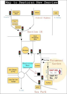 map to New Seaview Restaurant, Paramount Garden, Petaling Jaya