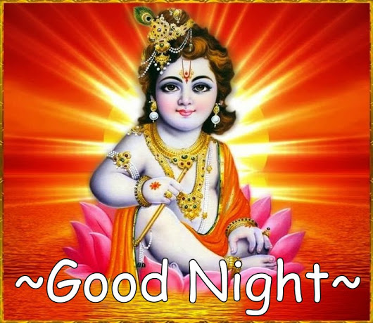 Lord Krishna Good Night Image