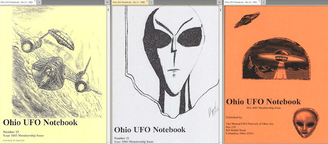 PDFs: "Ohio UFO Notebook" (1992-2005) co-founded by Bill Jones, "a virtual encyclopedia of UFO information"