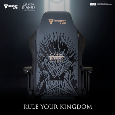 Secretlab Game of Thrones Iron Anniversary Edition chair - front view