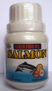 kapsul minyak ikan, hati salmon,fish oil, liver fish ,salmon