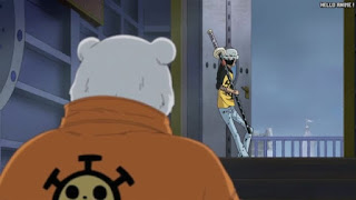 ワンピースアニメ 頂上戦争編 489話 ベポ トラファルガー・ロー | ONE PIECE Episode 489