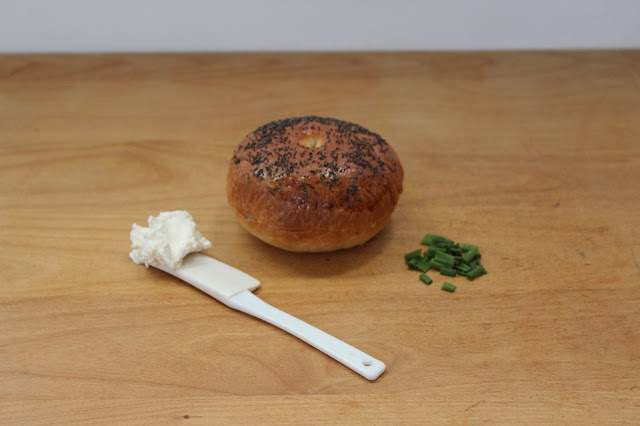 Challah Bagel, Cream Cheese, Chives