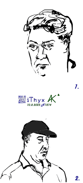 Два рисунка: Набросок женщины с короткой причёской; Сопливый мужик в чёрной бейсболке. Автор рисунка художник #iThyx