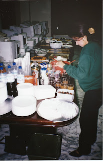 Setting up the iftar table