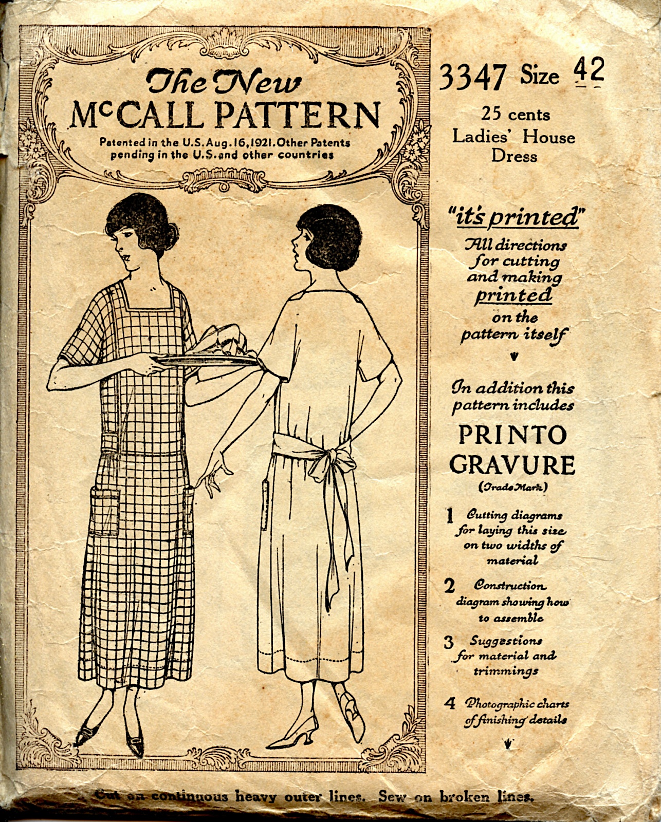 Unsung Sewing Patterns: McCall 3347 - Ladies' House Dress