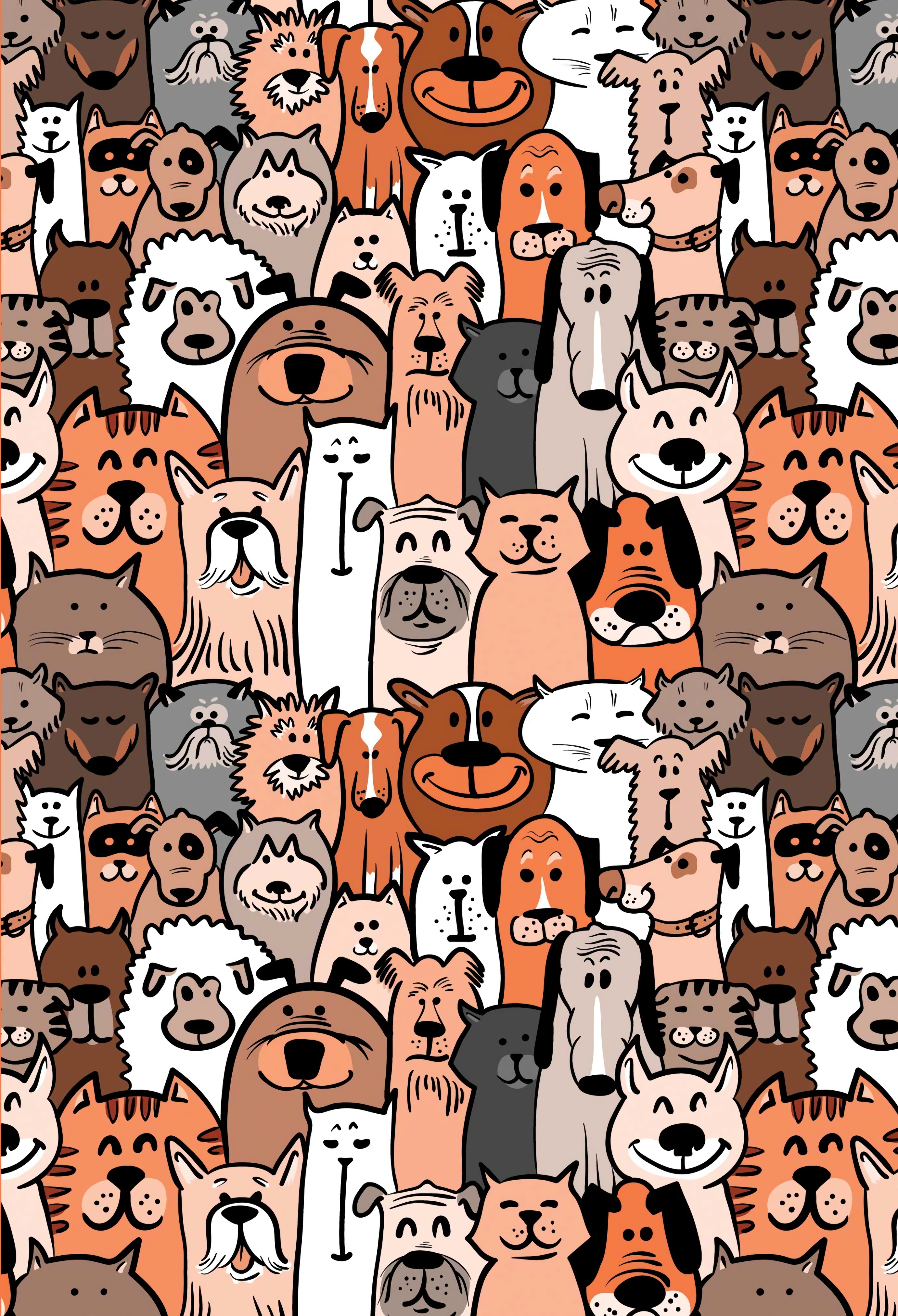 cartoon dog cat pet background wallpaper phone