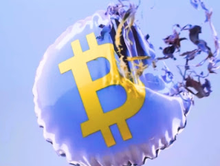 Bitcoin balloon exploding