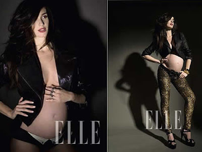 Paz Vega: Nua e grávida na revista Elle