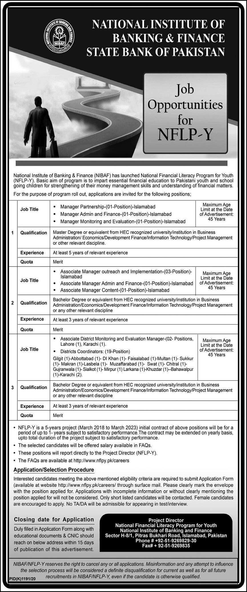 National Institute Of Banking And Finance NIBAF Latest Jobs in Pakistan - Online Apply - nflpy.pk/careers