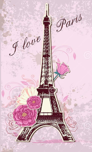 Paris Wallpaper Pink